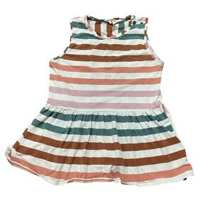Matilda Jane‎ Top Womens Med Striped Wonderment Darling Day Peplum Tank Top